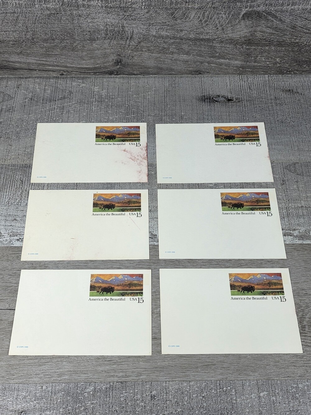 Vtg Unused 15 Cent America The Beautiful Buffalo Postcards USPS 1988 Lot b47